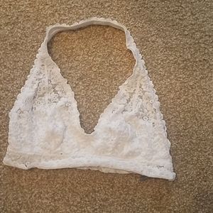 Lace halter bralette